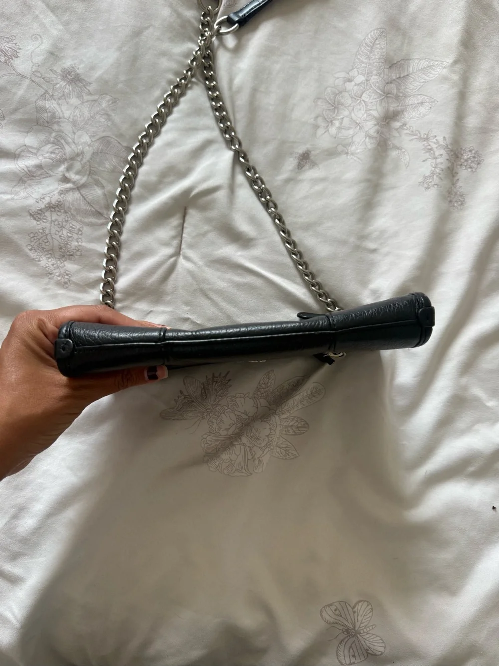 Coach | black pebbled leather Mickie crossbody bag